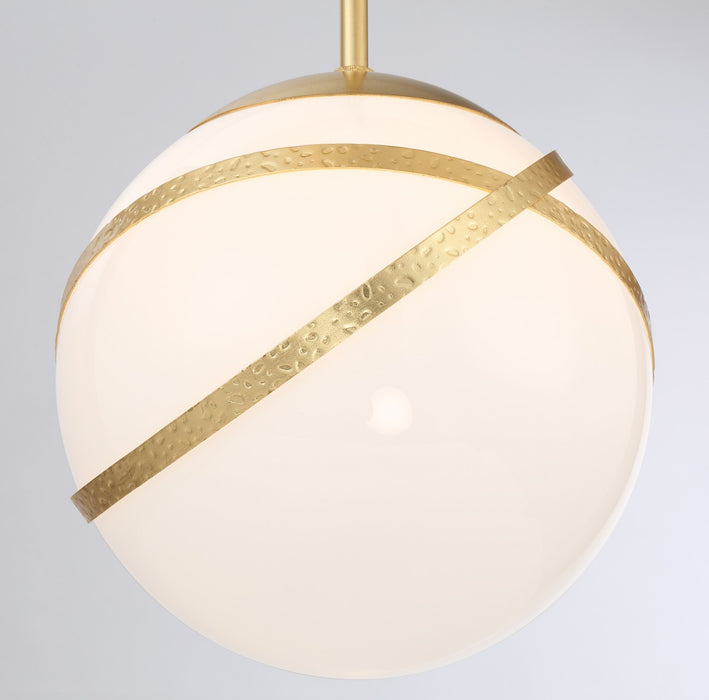 Minka-Lavery 5433-853 Three Light Pan Pendant, Spring Gold Leaf