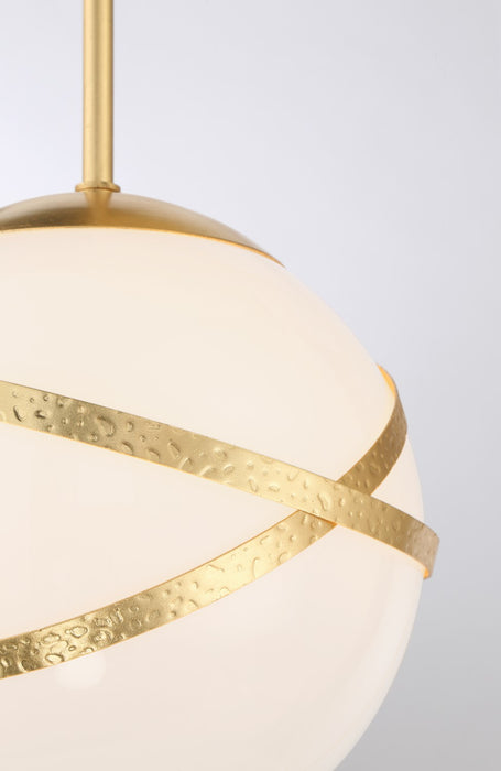 Minka-Lavery 5433-853 Three Light Pan Pendant, Spring Gold Leaf