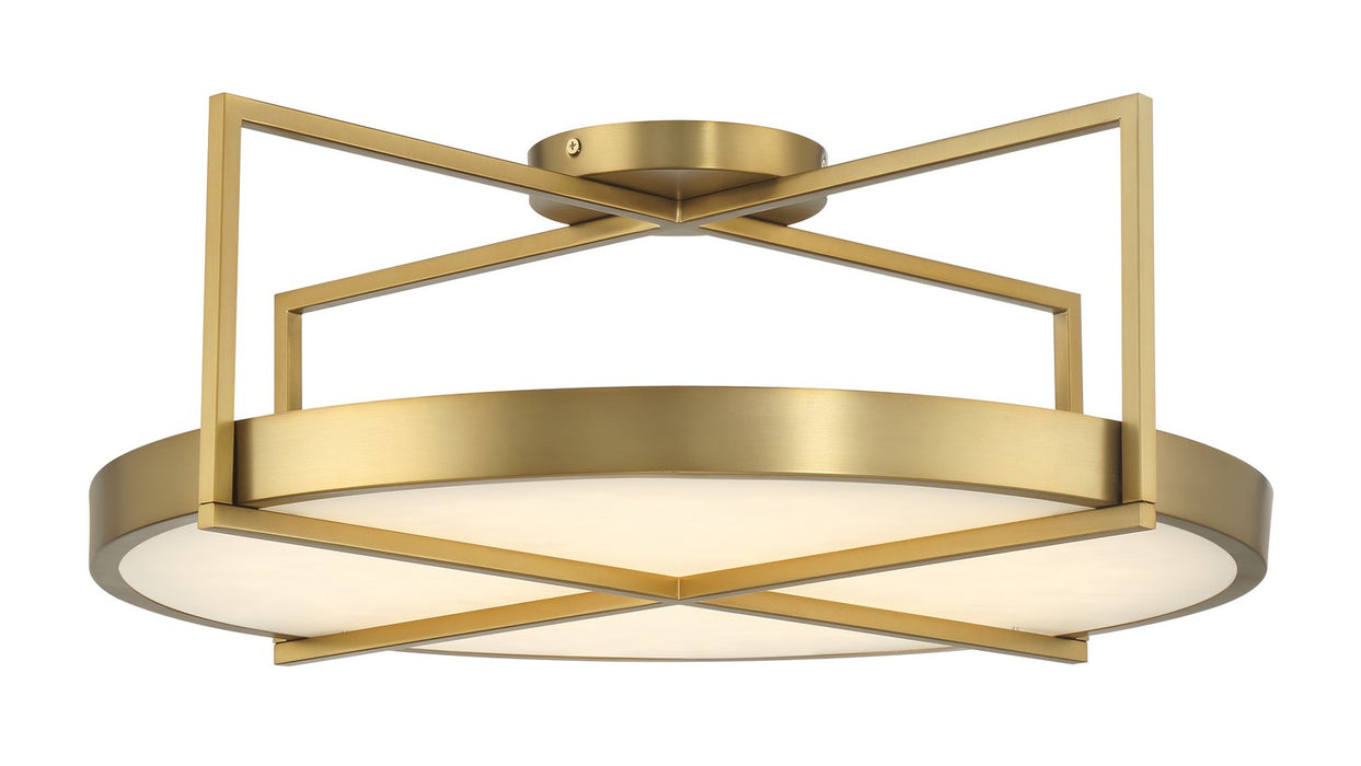 Minka-Lavery 5617-695-L LED Semi Flush Mount, Soft Brass