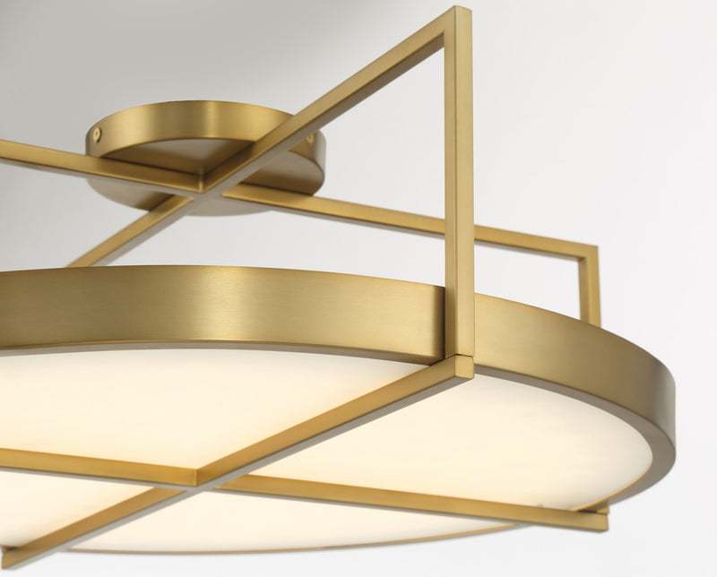 Minka-Lavery 5617-695-L LED Semi Flush Mount, Soft Brass