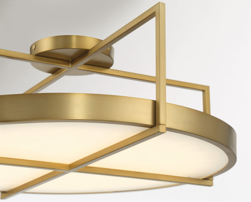 Minka-Lavery 5617-695-L LED Semi Flush Mount, Soft Brass