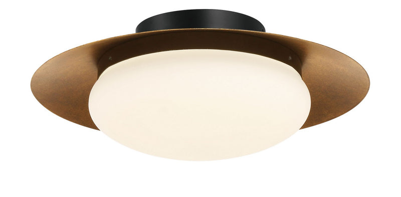 Minka-Lavery 5625-869-L LED Flush Mount, Sand Coal & Halcyon Gold