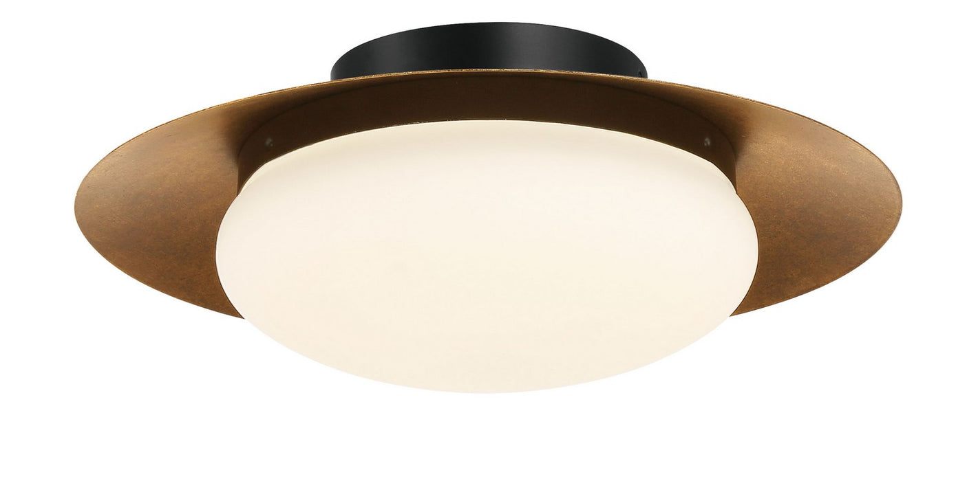 Minka-Lavery 5625-869-L LED Flush Mount, Sand Coal & Halcyon Gold