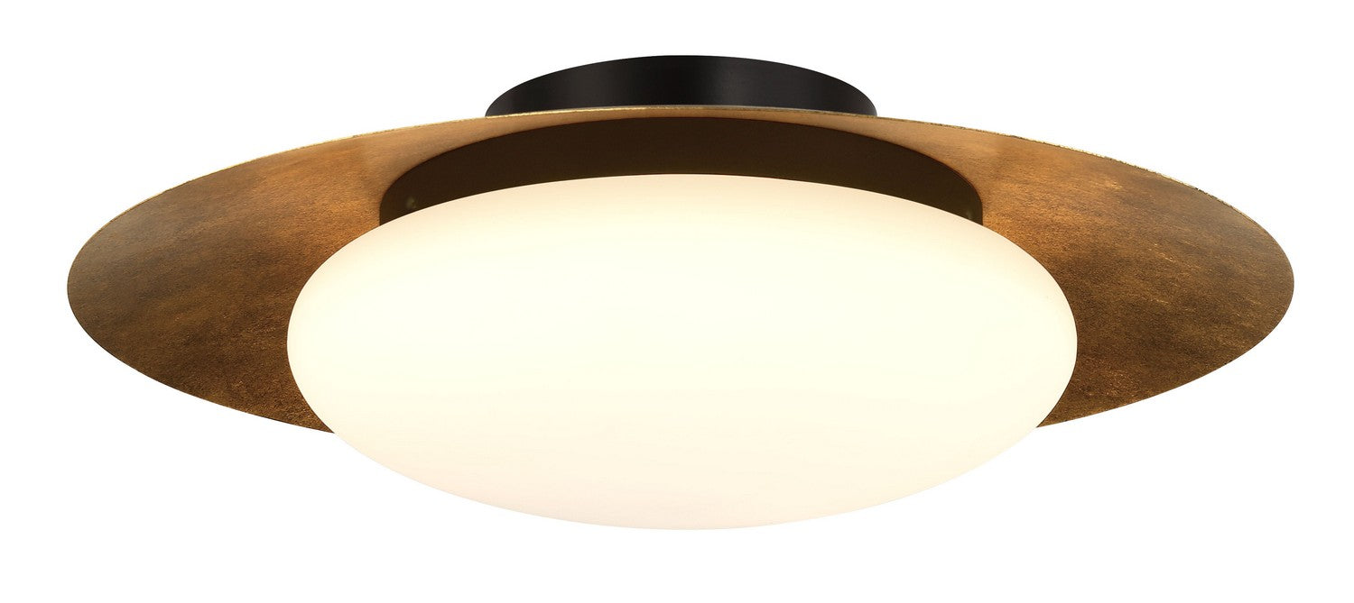 Minka-Lavery 5626-869-L LED Flush Mount, Sand Coal & Halcyon Gold