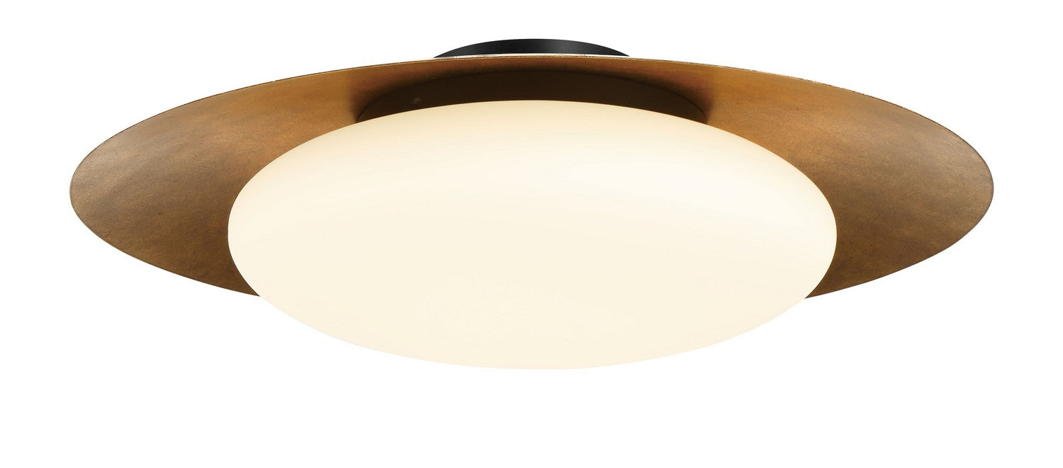 Minka-Lavery 5628-869-L LED Flush Mount, Sand Coal & Halcyon Gold