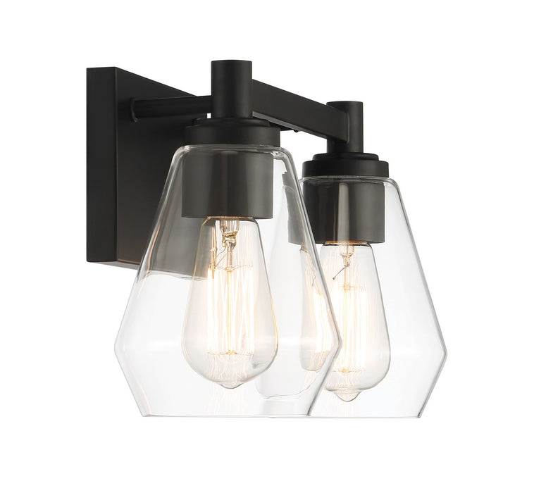 Minka-Lavery 5702-66A Two Light Bath Vanity, Coal