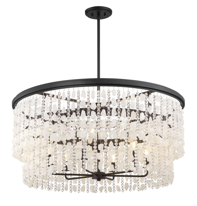 Minka-Lavery 6706-66 Nine Light Chandelier, Sand Coal