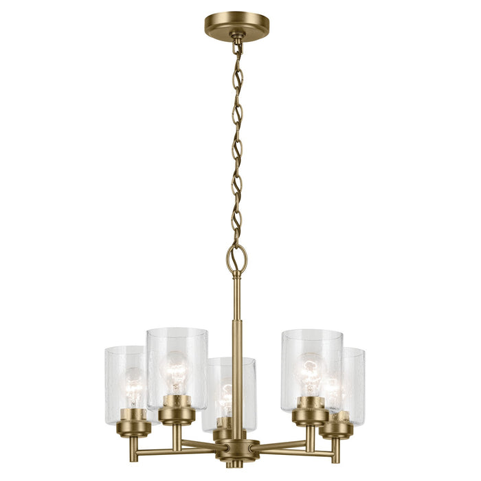 Kichler 44030NBR Five Light Chandelier, Natural Brass