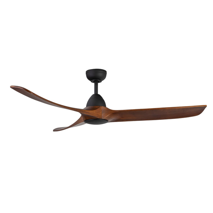 Kuzco Lighting CF77860-MB/DW 60" Ceiling Fan, Matte Black/Dark Walnut