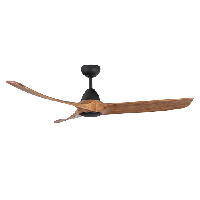Kuzco Lighting CF77860-MB/NW 60" Ceiling Fan, Matte Black/Natural Wood