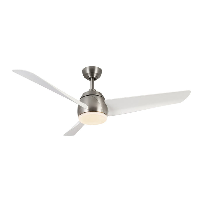 Kuzco Lighting CF91954-BN/WH 54" Ceiling Fan, Brushed Nickel/Matte White