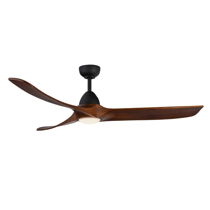 Kuzco Lighting CF97860-MB/DW 60" Ceiling Fan, Matte Black/Dark Walnut