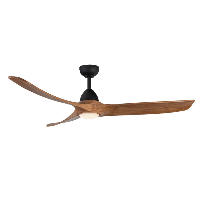 Kuzco Lighting CF97860-MB/NW 60" Ceiling Fan, Matte Black/Natural Wood