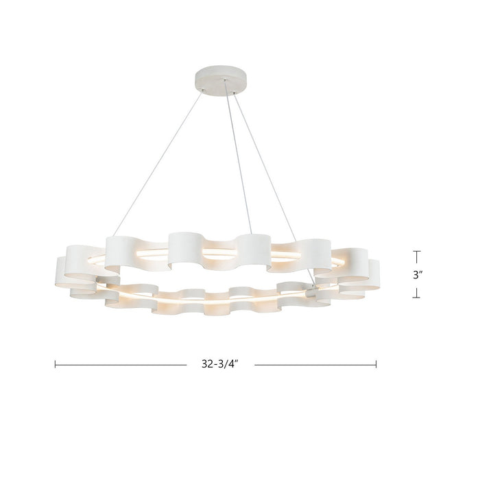 Kuzco Lighting CH18035-AW LED Chandelier, Antique White