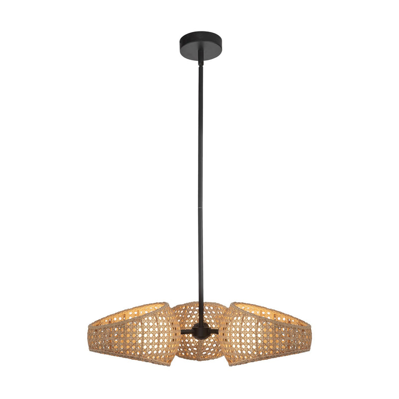 Kuzco Lighting CH20625-BK/OP LED Chandelier, Black/Opal Glass