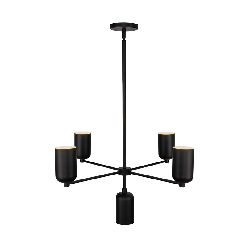 Kuzco Lighting CH57731-BK Five Light Chandelier, Black
