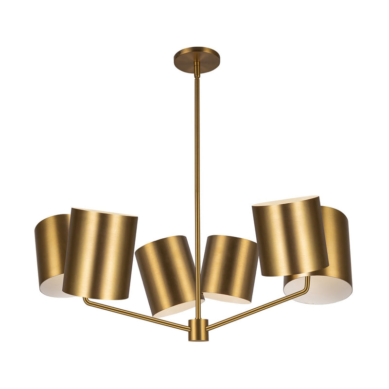 Kuzco Lighting CH58830-BG Six Light Chandelier, Brushed Gold