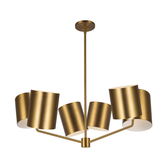Kuzco Lighting CH58830-BG Six Light Chandelier, Brushed Gold