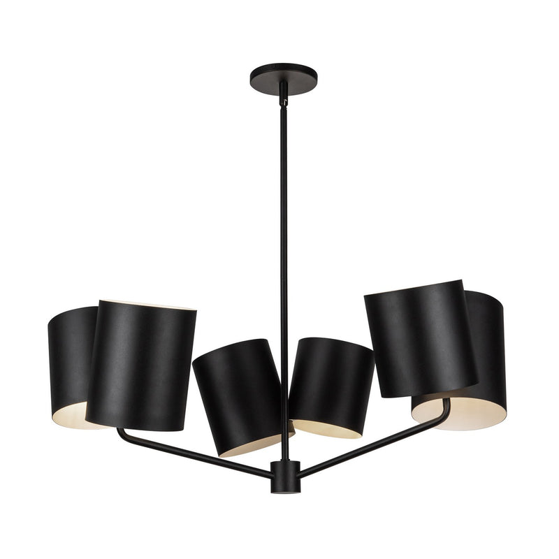 Kuzco Lighting CH58830-BK Six Light Chandelier, Black