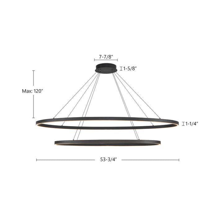 Kuzco Lighting CH79253-BK LED Chandelier, Black