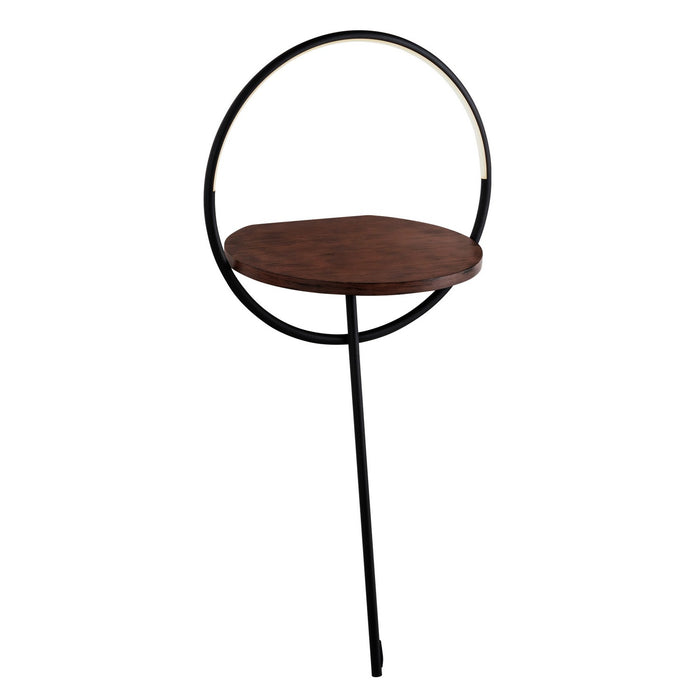 Kuzco Lighting FL83818-BK/WT LED Floor Lamp, Black/Walnut