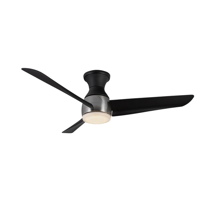 Kuzco Lighting HF91954-BN/MB 54"Hugger Fan, Brushed Nickel/Matte Black