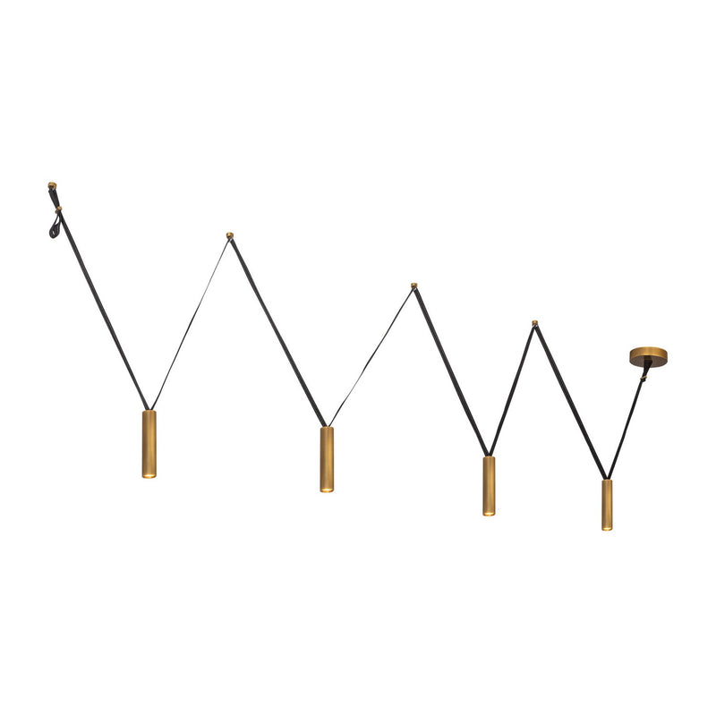 Kuzco Lighting LP90404-VB LED Linear Pendant, Vintage Brass