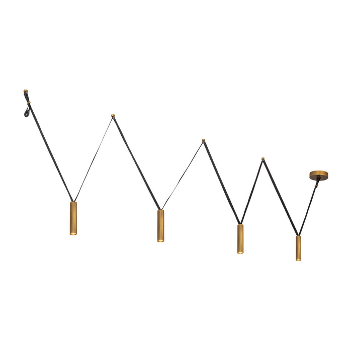 Kuzco Lighting LP90404-VB LED Linear Pendant, Vintage Brass