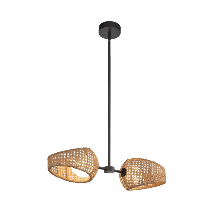 Kuzco Lighting PD20602-BK/OP LED Pendant, Black/Opal Glass