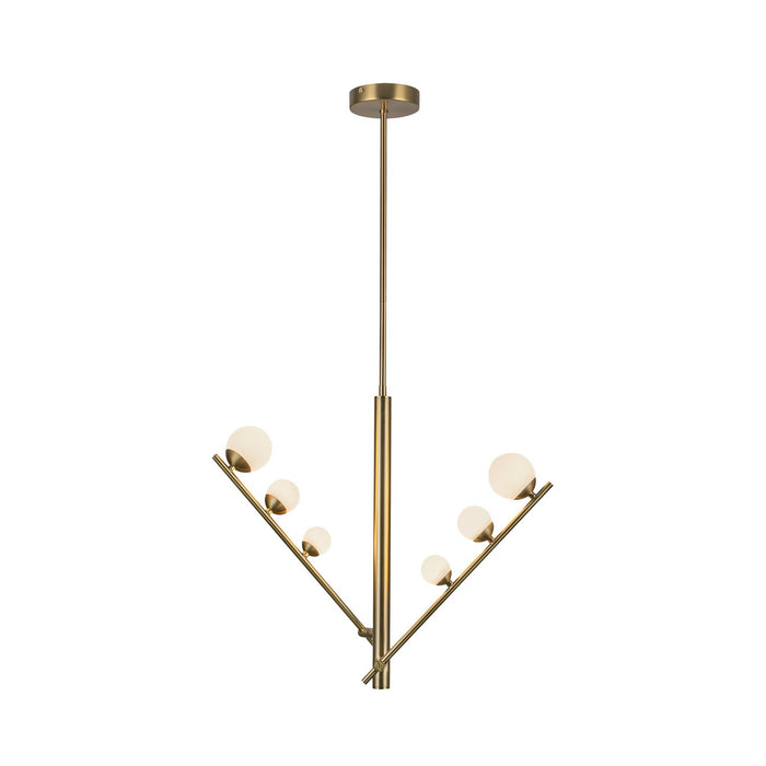 Kuzco Lighting PD55520-BG/OP LED Pendant, Brushed Gold/Opal Glass