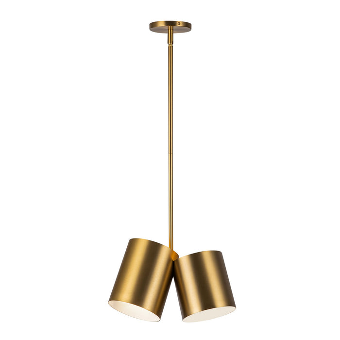 Kuzco Lighting PD58814-BG Two Light Pendant, Brushed Gold