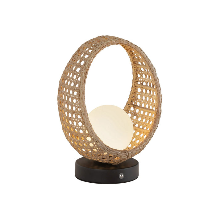 Kuzco Lighting TL20610-BK/OP LED Table Lamp, Black/Opal Glass