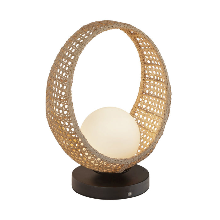 Kuzco Lighting TL20616-BK/OP LED Table Lamp, Black/Opal Glass