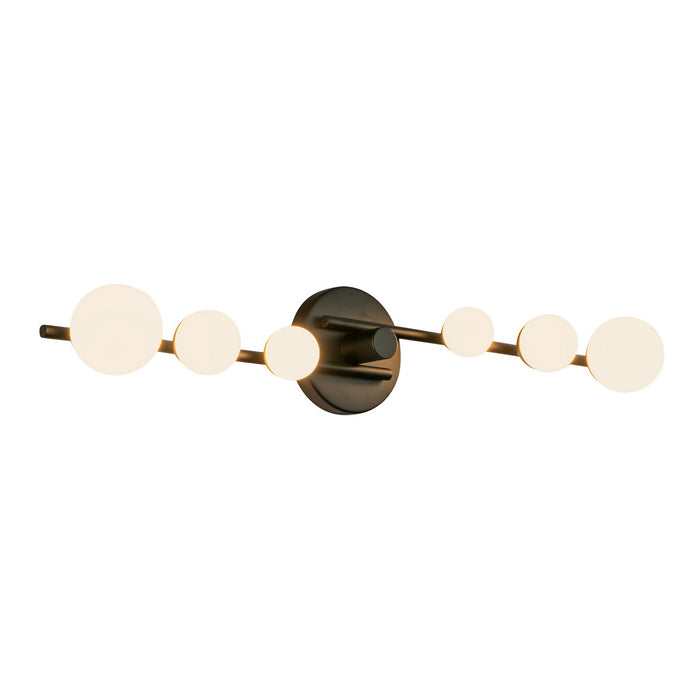 Kuzco Lighting VL55529-BK/OP LED Vanity, Black/Opal Glass