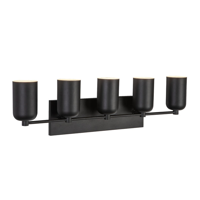 Kuzco Lighting VL57732-BK Five Light Vanity, Black