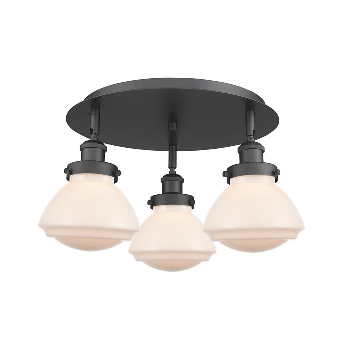 Innovations 916-3C-BK-G321 Three Light Flush Mount, Matte Black