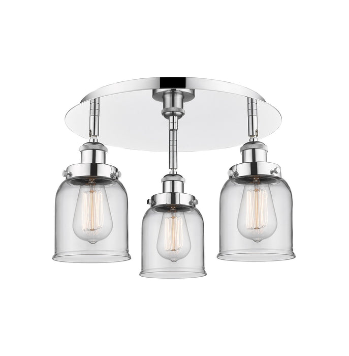Innovations 916-3C-PC-G52 Three Light Flush Mount, Polished Chrome