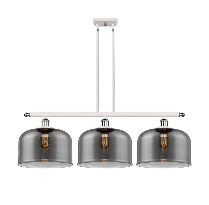 Innovations 916-3I-WPC-G73-L Three Light Island Pendant, White Polished Chrome