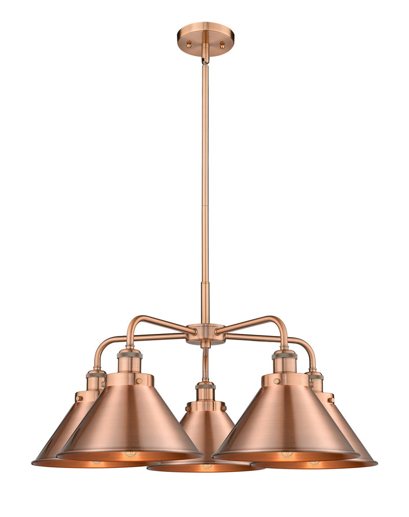 Innovations 916-5CR-AC-M10-AC Five Light Chandelier, Antique Copper