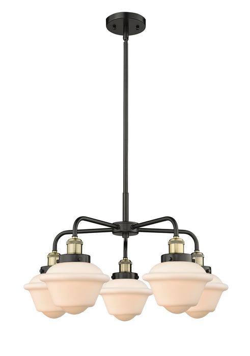 Innovations 916-5CR-BAB-G531 Five Light Chandelier, Black Antique Brass