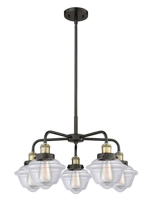 Innovations 916-5CR-BAB-G532 Five Light Chandelier, Black Antique Brass