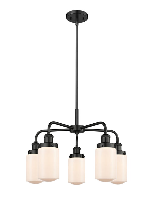 Innovations 916-5CR-BK-G311 Five Light Chandelier, Matte Black