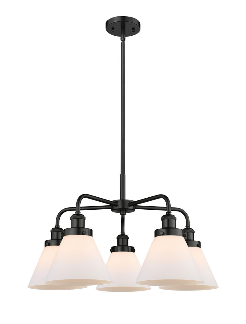 Innovations 916-5CR-BK-G41 Five Light Chandelier, Matte Black