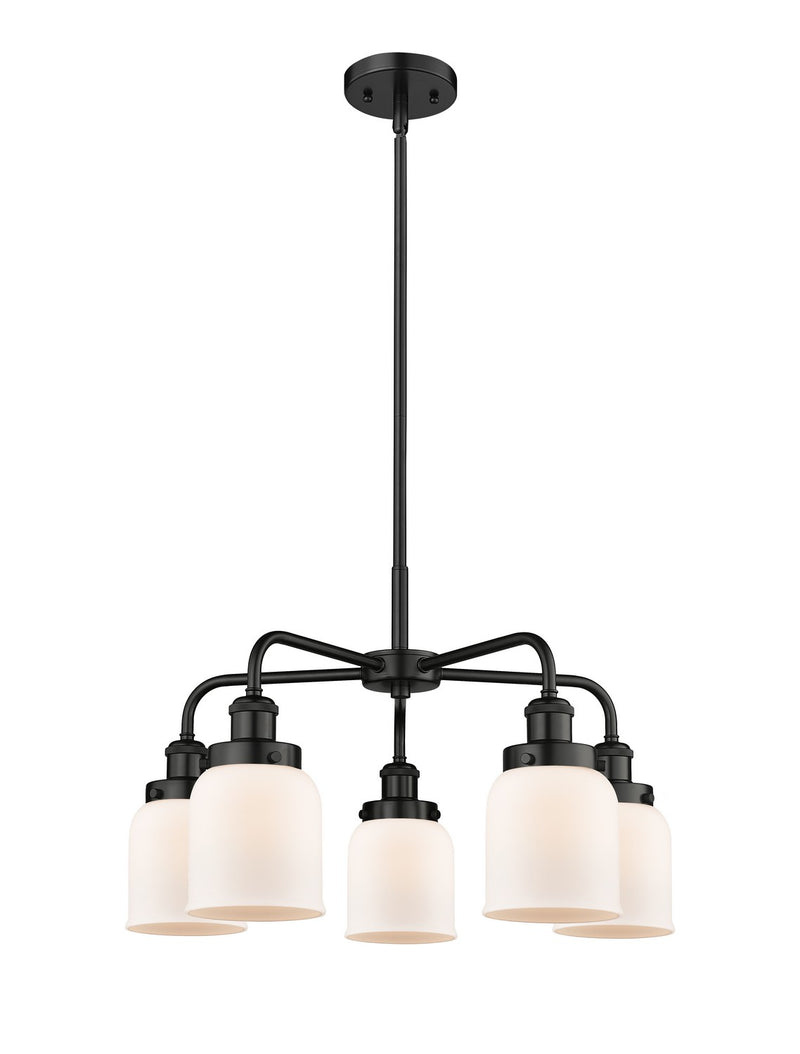 Innovations 916-5CR-BK-G51 Five Light Chandelier, Matte Black