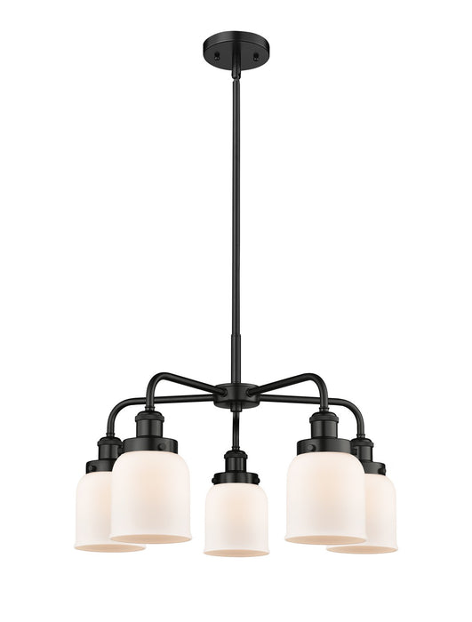 Innovations 916-5CR-BK-G51 Five Light Chandelier, Matte Black