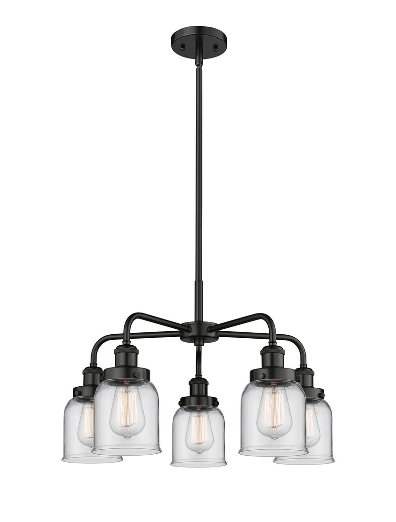 Innovations 916-5CR-BK-G52 Five Light Chandelier, Matte Black