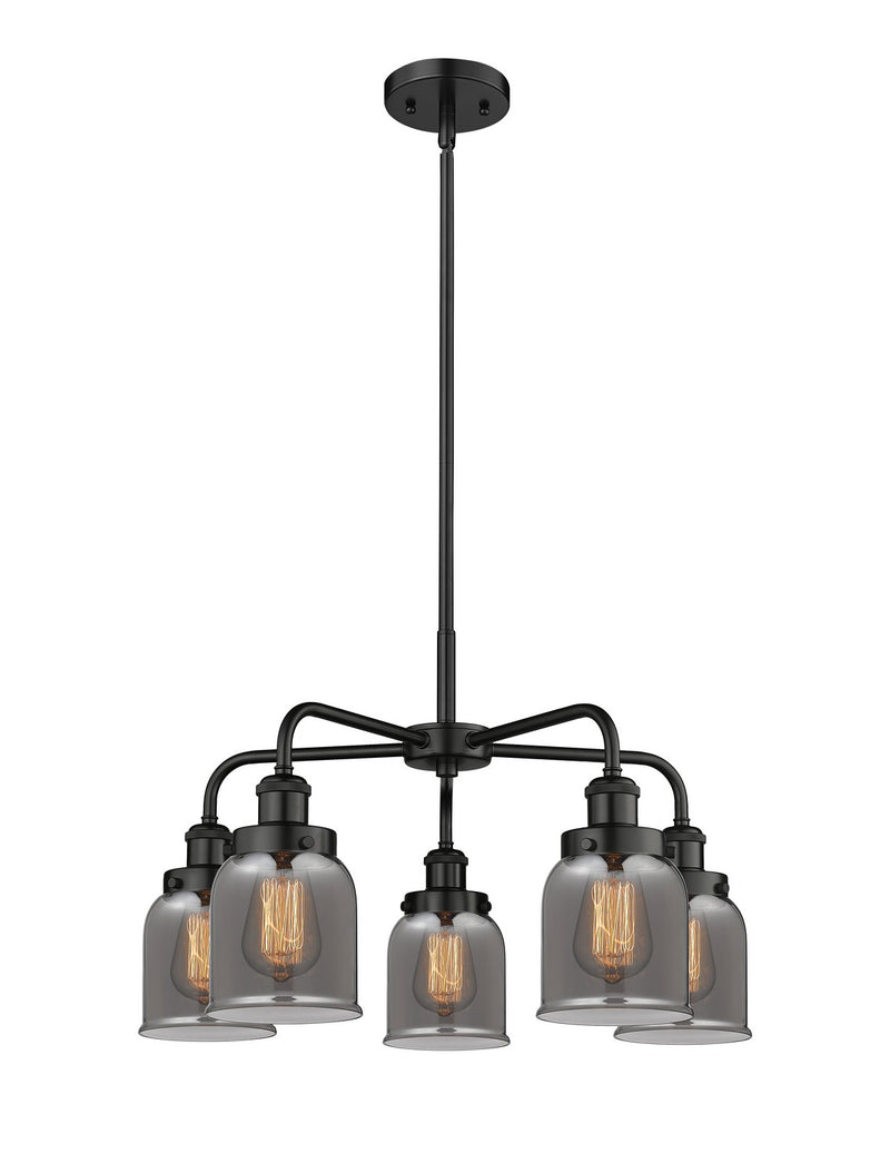 Innovations 916-5CR-BK-G53 Five Light Chandelier, Matte Black