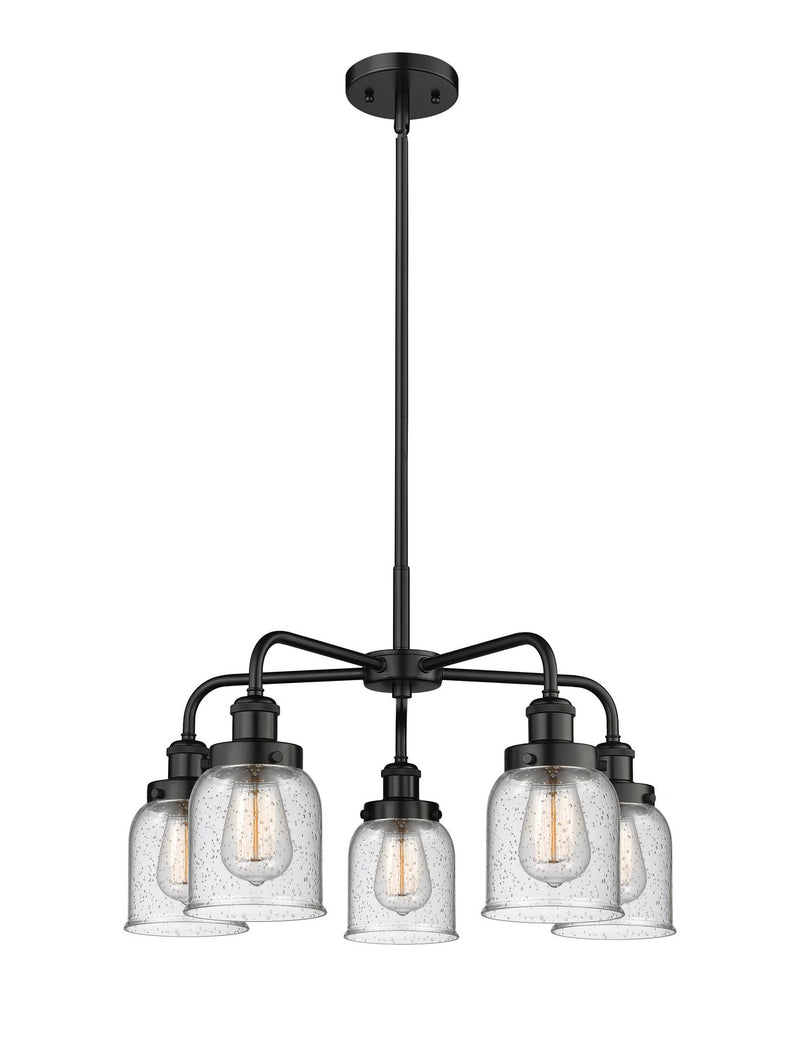 Innovations 916-5CR-BK-G54 Five Light Chandelier, Matte Black