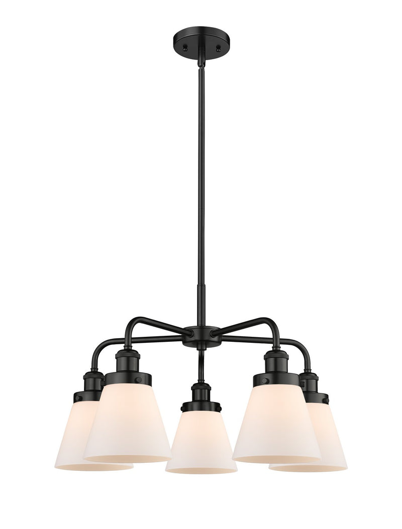 Innovations 916-5CR-BK-G61 Five Light Chandelier, Matte Black