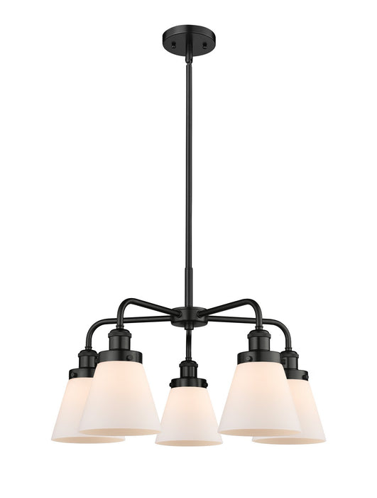 Innovations 916-5CR-BK-G61 Five Light Chandelier, Matte Black